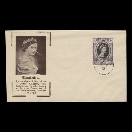 Saint Helena 1953 (FDC) 3d Coronation