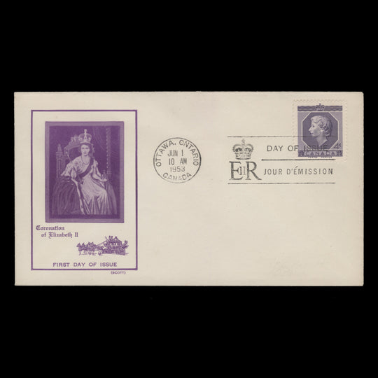 Canada 1953 (FDC) 4c Coronation, OTTAWA