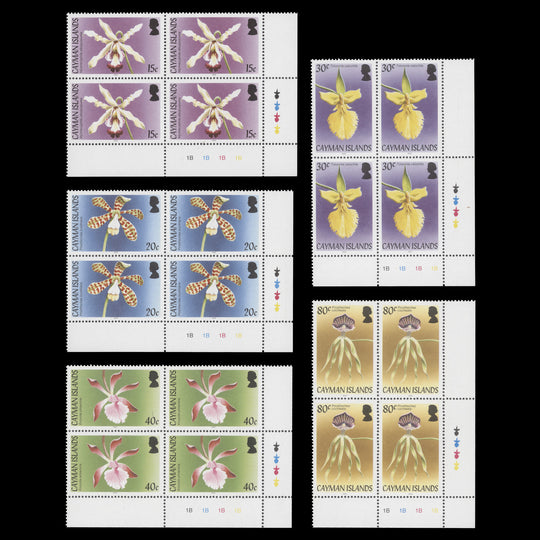Cayman Islands 2005 (MNH) Orchids plate blocks