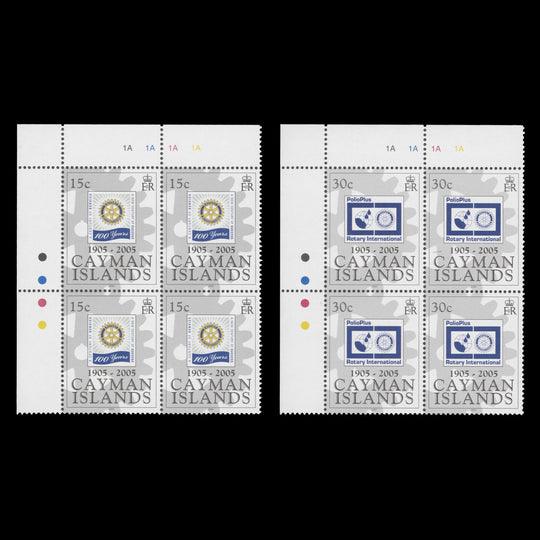 Cayman Islands 2005 (MNH) Rotary International plate blocks