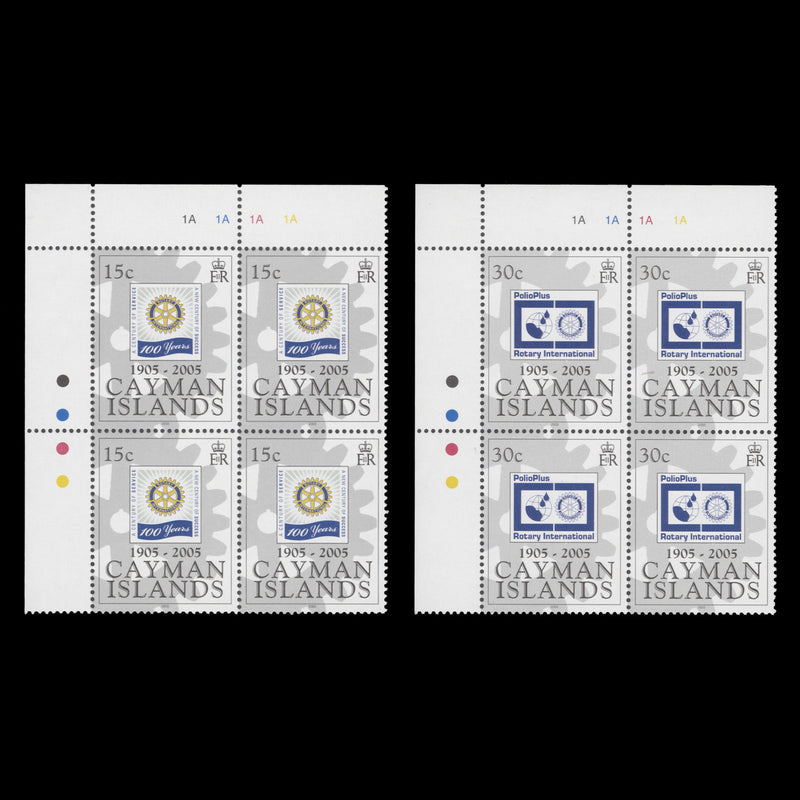 Cayman Islands 2005 (MNH) Rotary International plate blocks