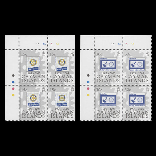 Cayman Islands 2005 (MNH) Rotary International plate blocks