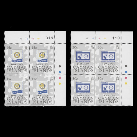 Cayman Islands 2005 (MNH) Rotary International plate blocks