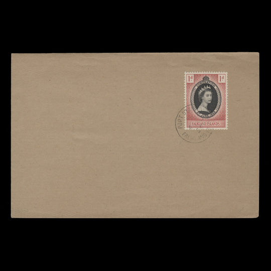 Falkland Islands 1953 (FDC) 1d Coronation, PORT STANLEY