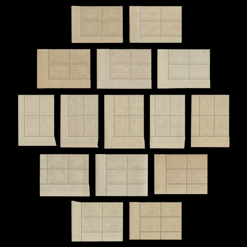 Perak 1957-61 (MNH) Definitives plate blocks