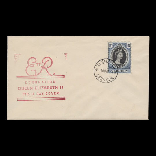 Bermuda 1953 (FDC) 1½d Coronation, ST GEORGES