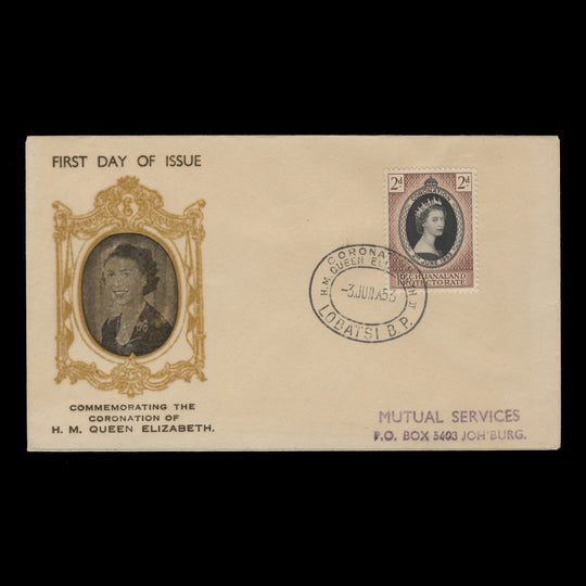 Bechuanaland 1953 (FDC) 2d Coronation, LOBATSI