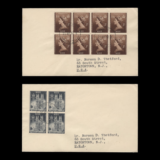 Niue 1953 (FDC) Coronation blocks