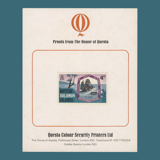 Solomon Islands 1971 (Proof) 4c Bishop Patteson Death Centenary imperf single