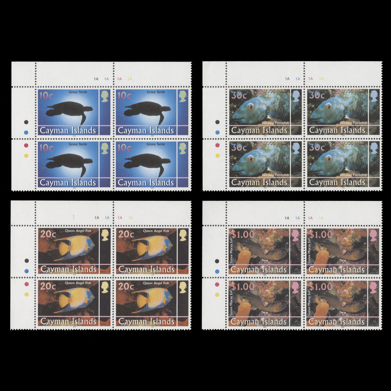 Cayman Islands 2000 (MNH) Marine Life plate blocks