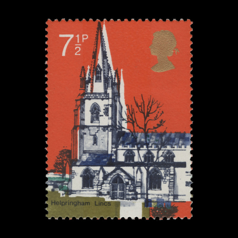 Great Britain 1972 (Variety) 7½p Village Churches black shift