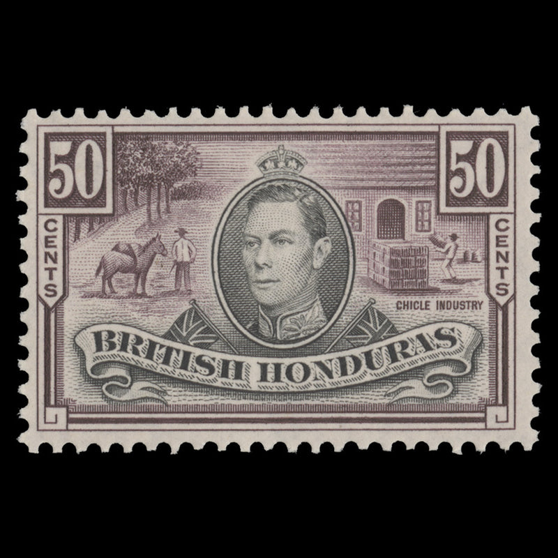 British Honduras 1947 (MLH) 50c Chicle Industry