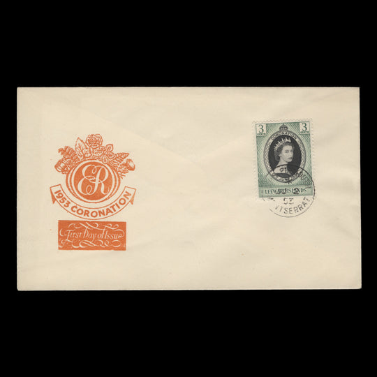 Leeward Islands 1953 (FDC) 2c Coronation