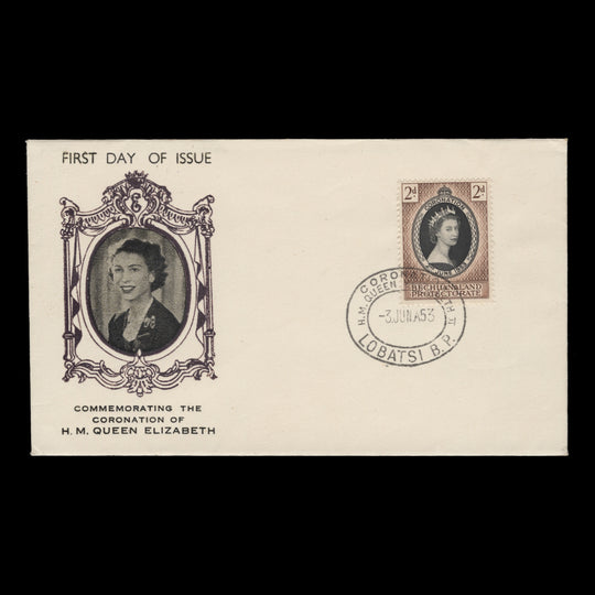 Bechuanaland 1953 (FDC) 2d Coronation, LOBATSI