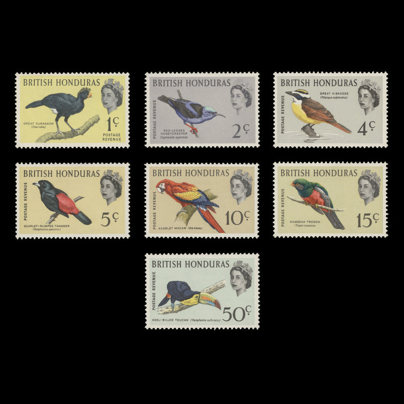 British Honduras 1962-67 (MLH) Birds Definitives