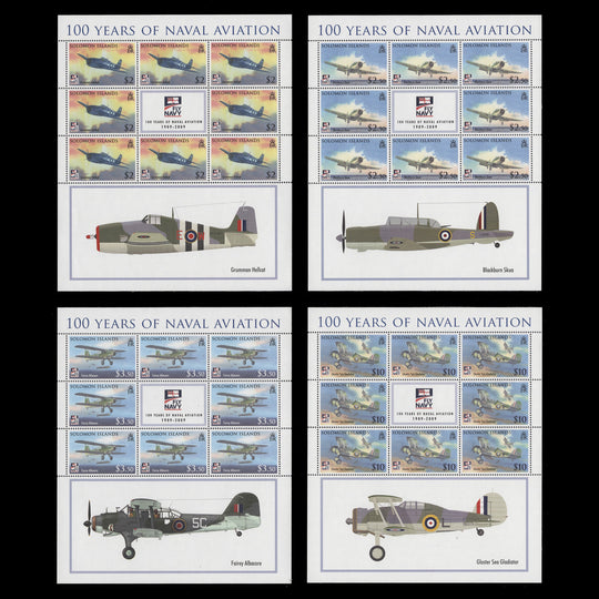 Solomon Islands 2009 (MNH) Naval Aviation Anniversary sheetlets