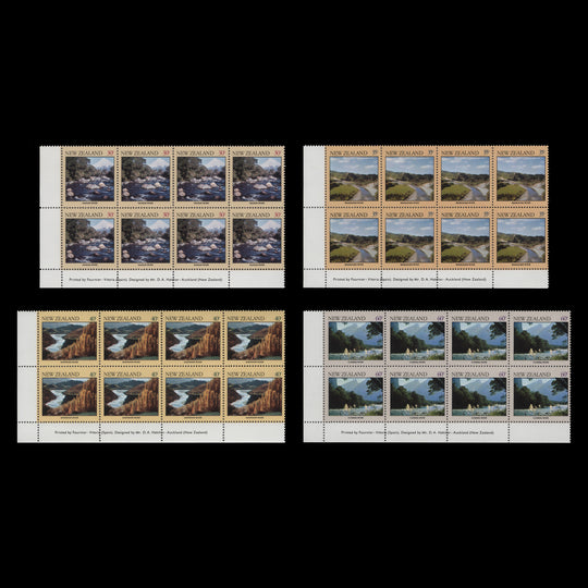 New Zealand 1981 (MNH) River Scenes imprint blocks