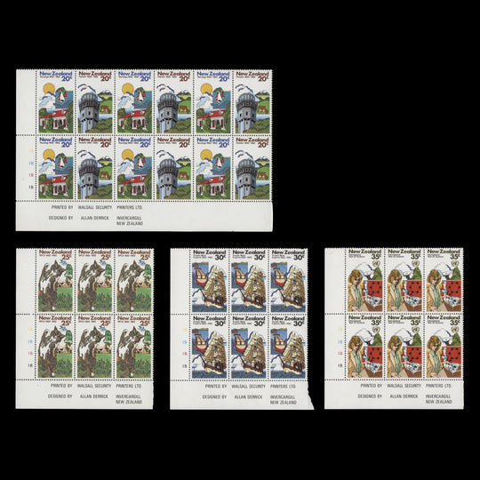 New Zealand 1982 (MNH) Commemorations imprint/plate blocks