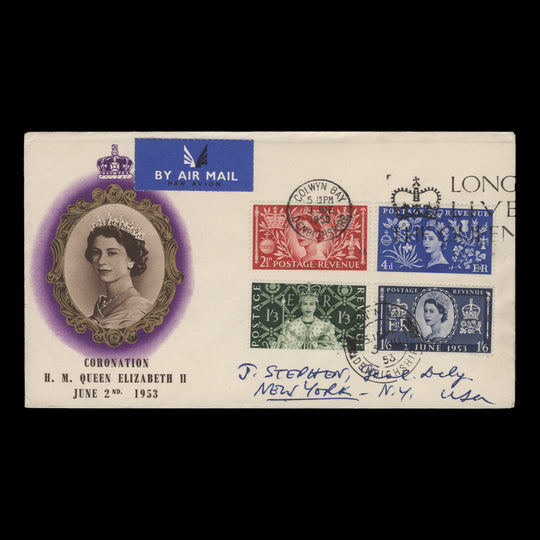 Great Britain 1953 Coronation first day cover, COLWYN BAY