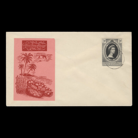 Ascension 1953 (FDC) 3d Coronation