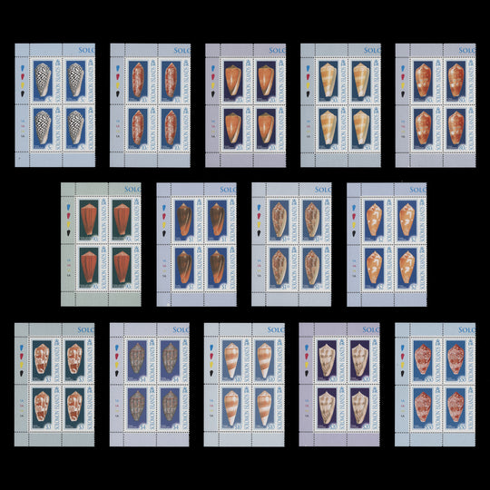 Solomon Islands 2006 (MNH) Cone Shells Definitives plate blocks