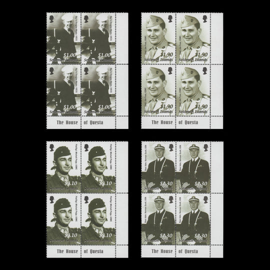 Solomon Islands 2002 (MNH) Guadalcanal Campaign Anniversary imprint blocks