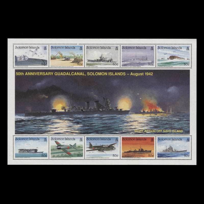 Solomon Islands 1992 (MNH) Guadalcanal Campaign Anniversary sheetlet