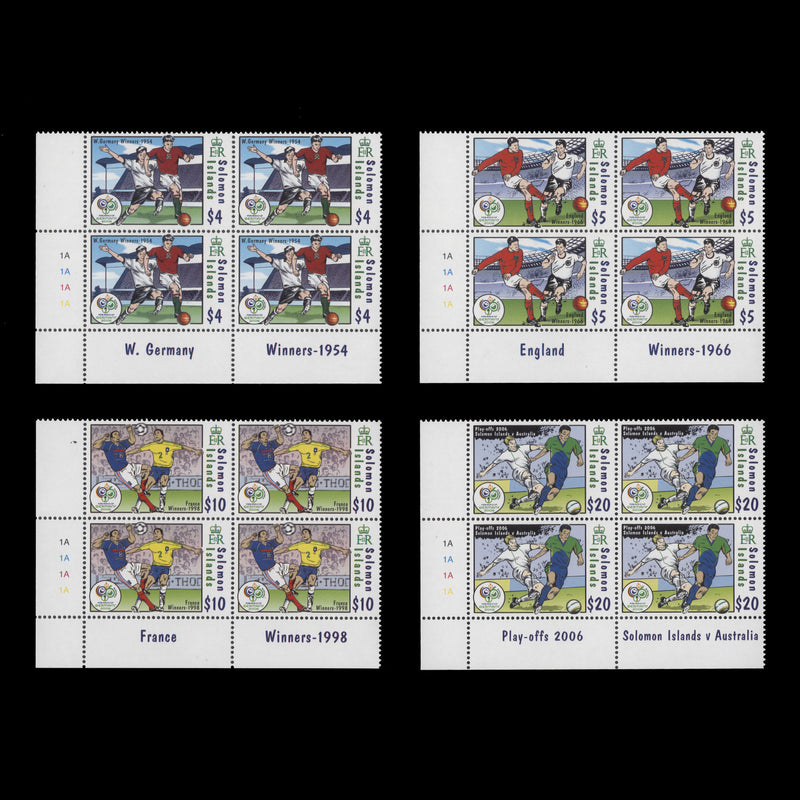 Solomon Islands 2006 (MNH) World Cup Football plate blocks