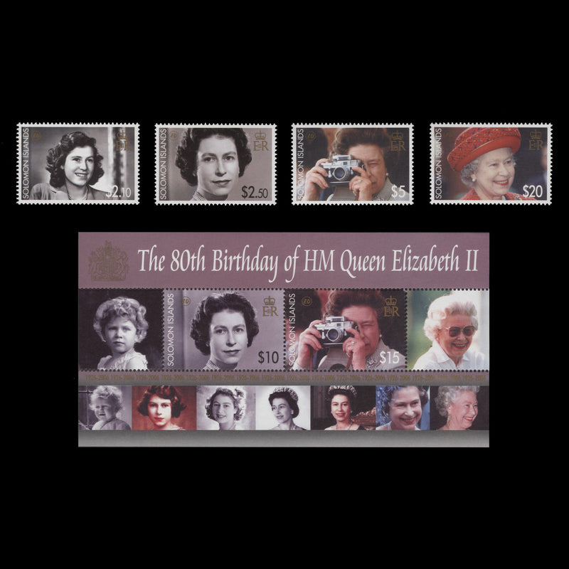 Solomon Islands 2006 (MNH) Queen Elizabeth II's Birthday set and miniature sheet