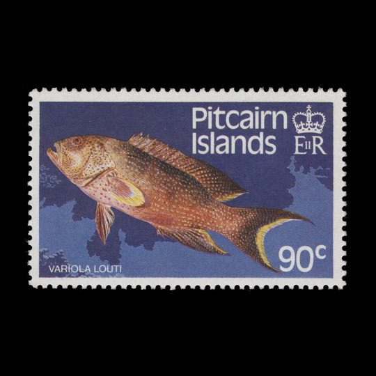 Pitcairn Islands 1988 (Variety) 90c Variola Louti with watermark to right