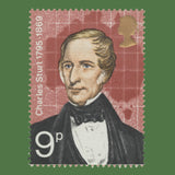 Great Britain 1973 (Variety) 9p British Explorers with brown-grey printed double