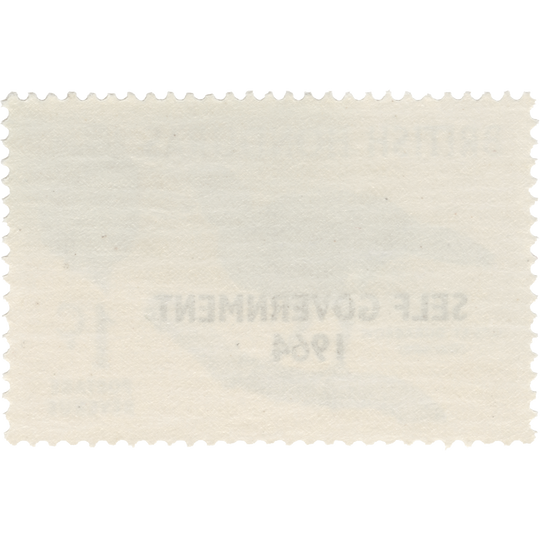 British Honduras 1964 (Variety) 1c Great Curassow overprint offset