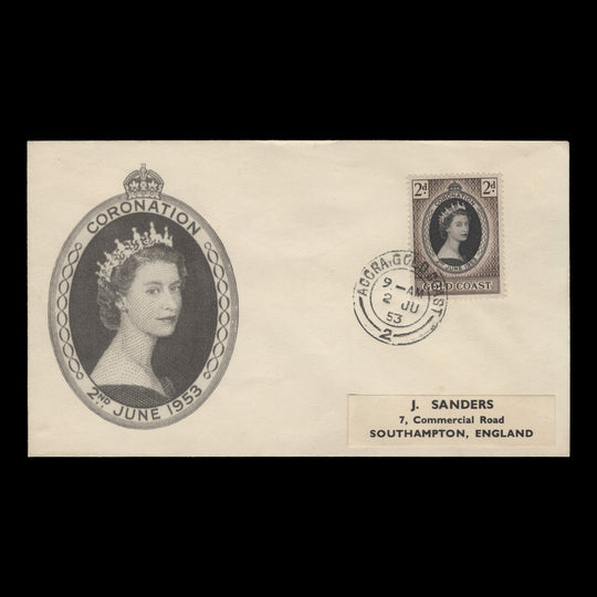 Gold Coast 1953 (FDC) 2d Coronation, ACCRA