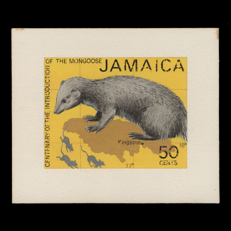 Jamaica 1973 Introduction of the Mongoose unadopted watercolour essay