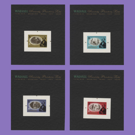 Antigua 1970 Charles Dickens Death Centenary original imperf proofs