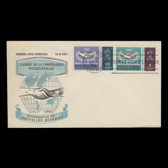 Nouvelles Hebrides 1965 (FDC) International Cooperation Year, PORT VILA