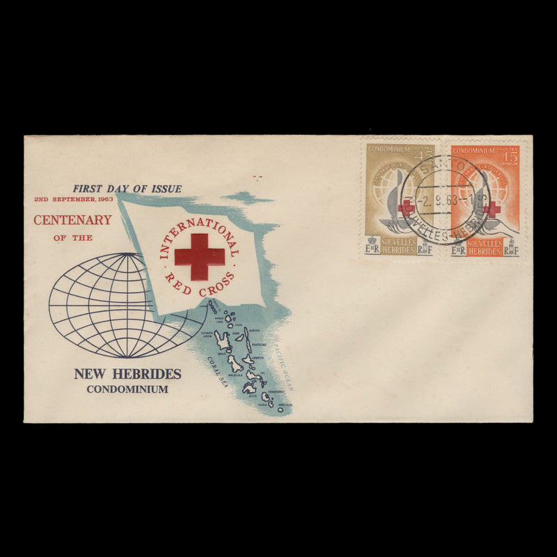 Nouvelles Hebrides 1963 (FDC) Red Cross Centenary, SANTO