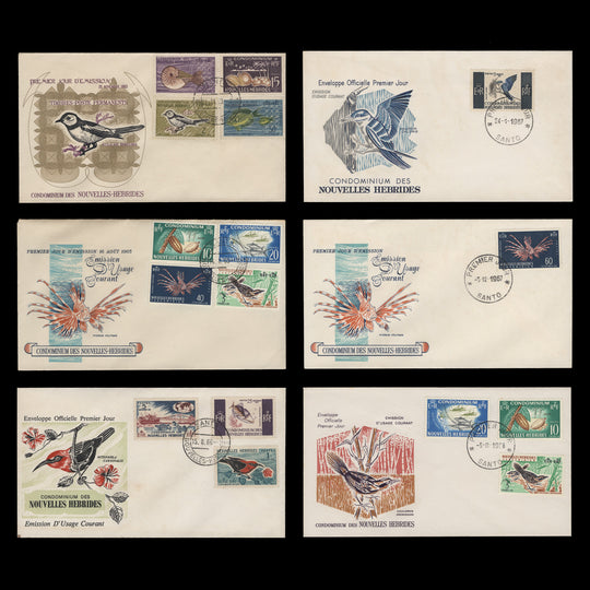 Nouvelles Hebrides 1963 (FDC) Birds, Marine Life and Industry Definitives