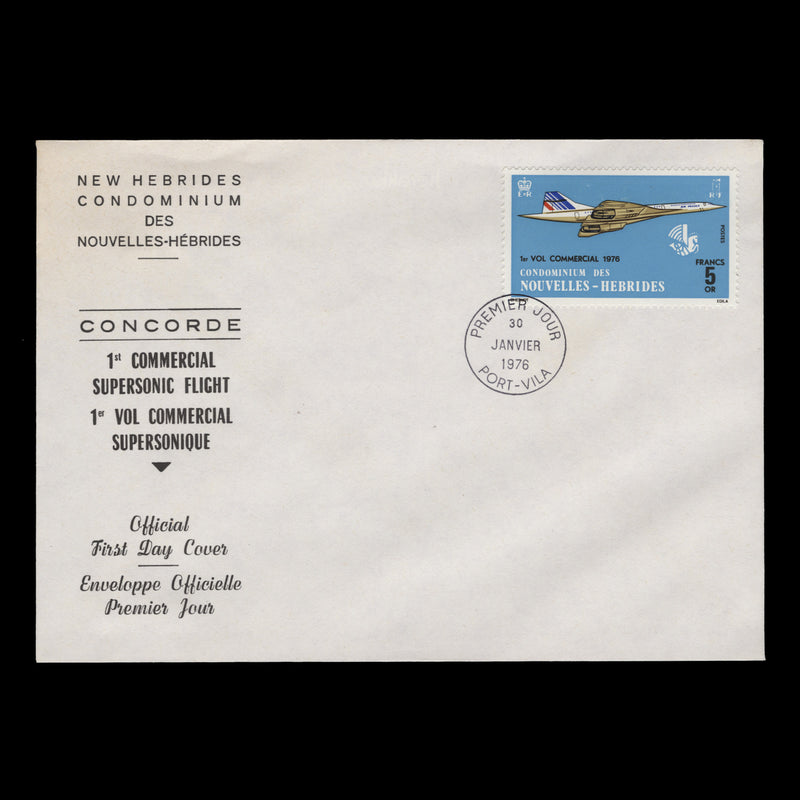 Nouvelles Hebrides 1976 (FDC) First Commercial Flight of Concorde