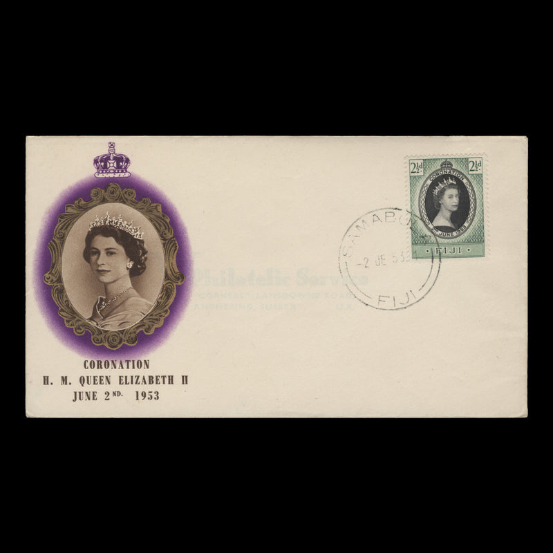 Fiji 1953 (FDC) 2½d Coronation, SAMABULA