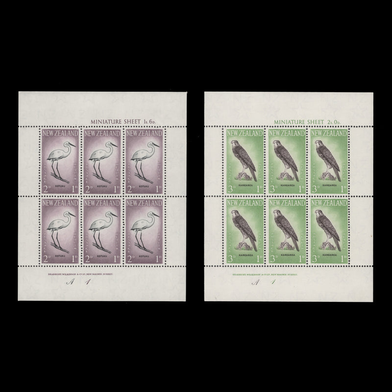 New Zealand 1961 (MNH) Birds miniature sheets