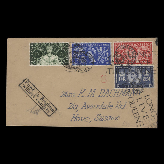 Great Britain 1953 Coronation first day cover, BRIGHTON & HOVE