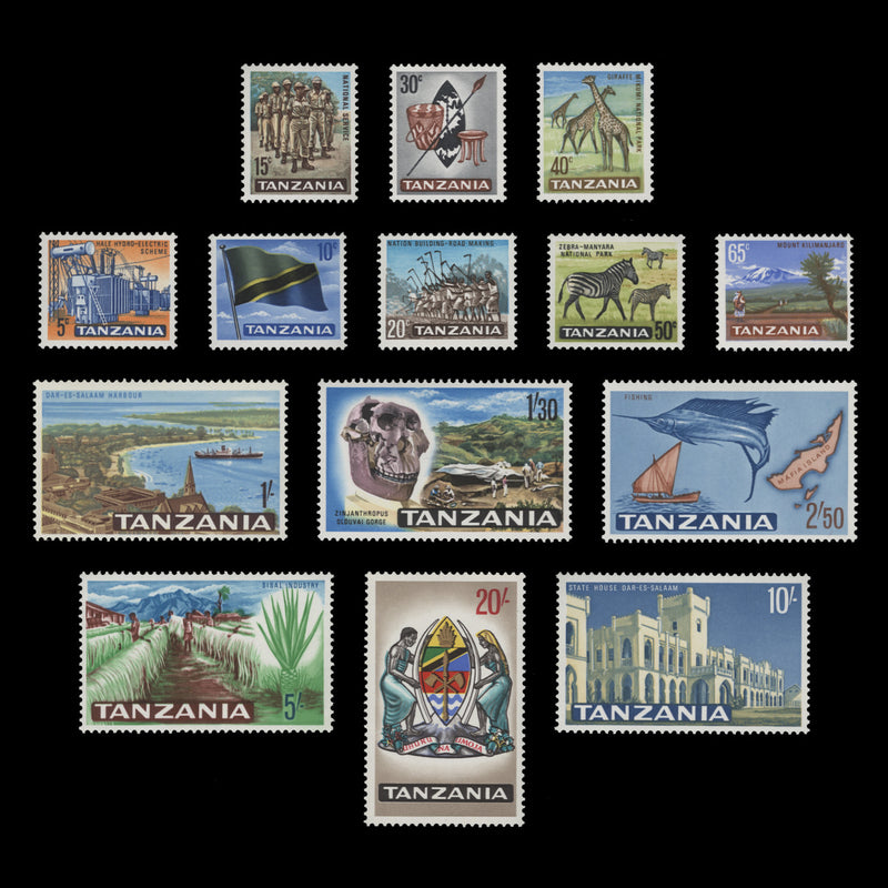 Tanzania 1965 (MNH) Definitives. SG128-141, SC5-18