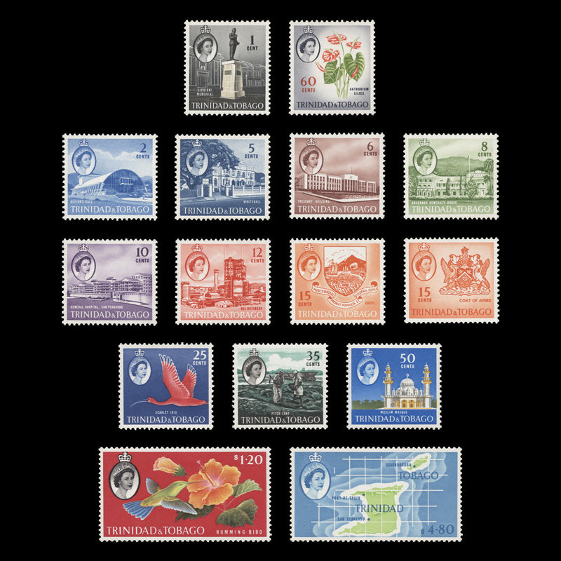Trinidad & Tobago 1960 (MNH) Definitives. SG284-297, SC89-102