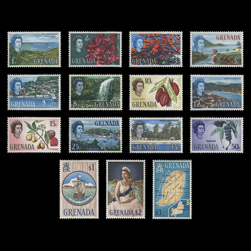 Grenada 1966 (MLH) Definitives. SG231-245; SC215-229