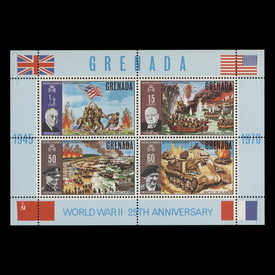 Grenada 1970 (MNH) End of World War II Anniversary miniature sheet