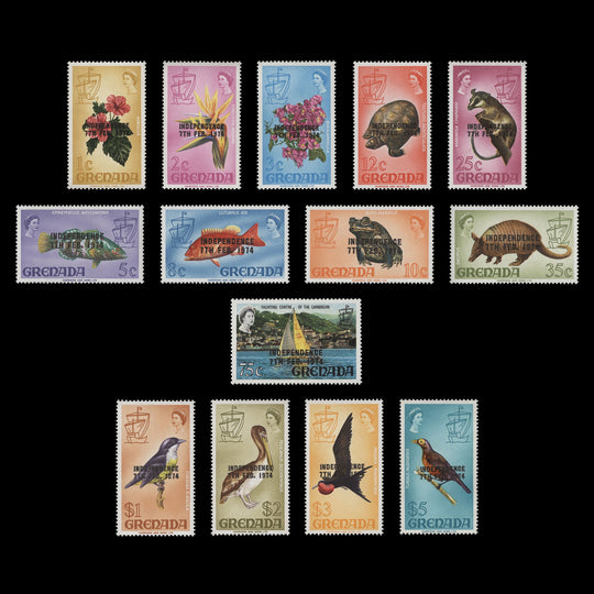 Grenada 1974 (MLH) Flora & Fauna 'INDEPENDENCE' Provisionals