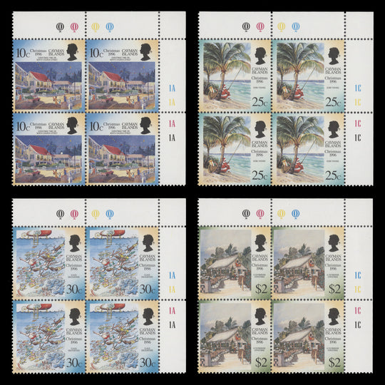 Cayman Islands 1996 (MNH) Christmas plate blocks