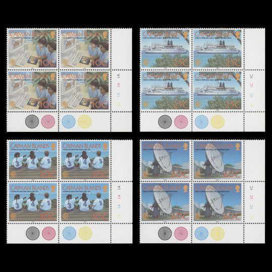 Cayman Islands 1997 (MNH) Telecommunications plate blocks