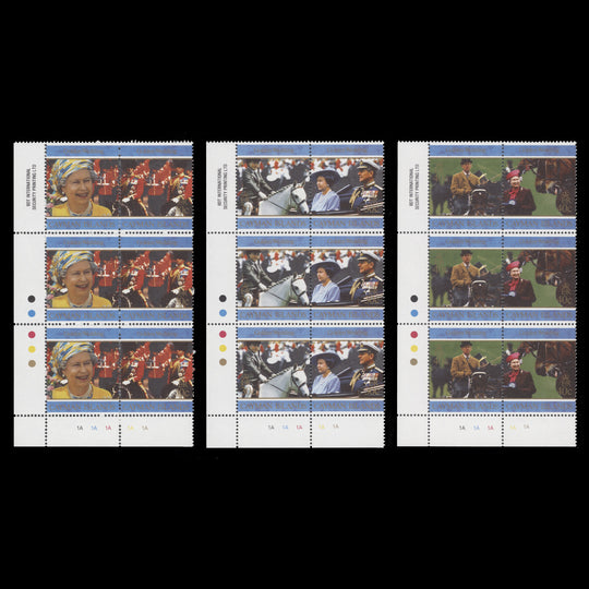 Cayman Islands 1997 (MNH) Royal Golden Wedding plate blocks